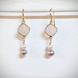 Rose Quartz Double Pearl