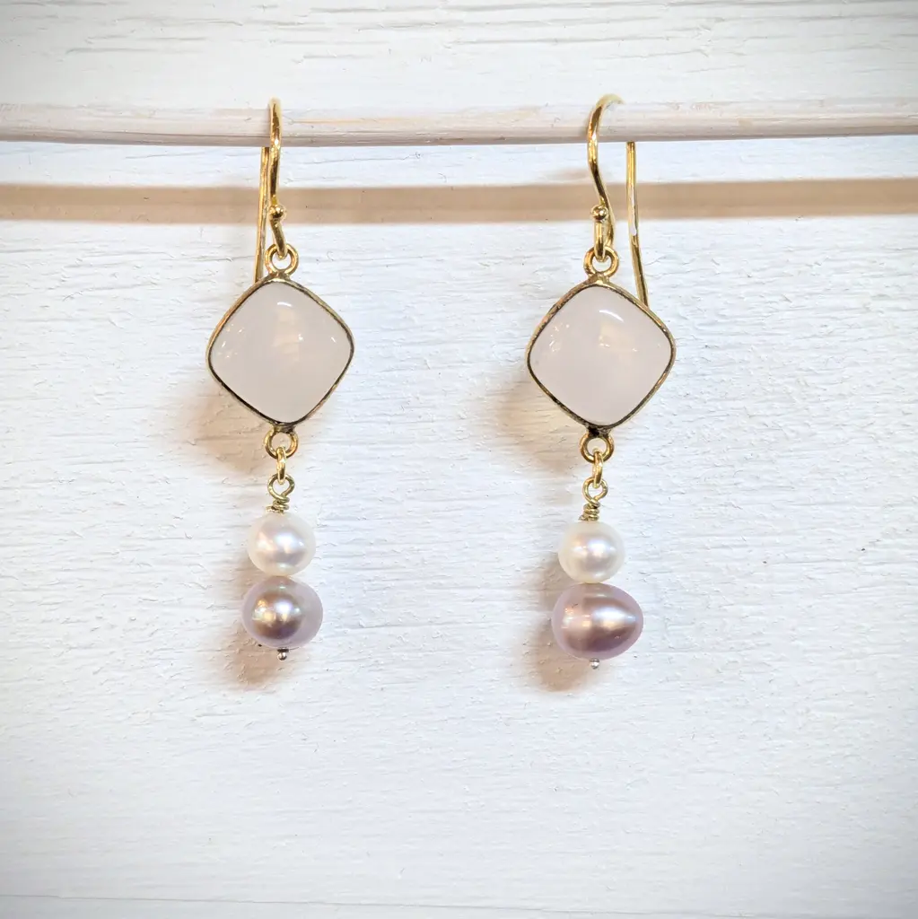 Rose Quartz Double Pearl