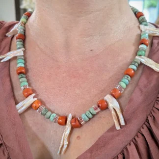 Coral & Pearl Necklace